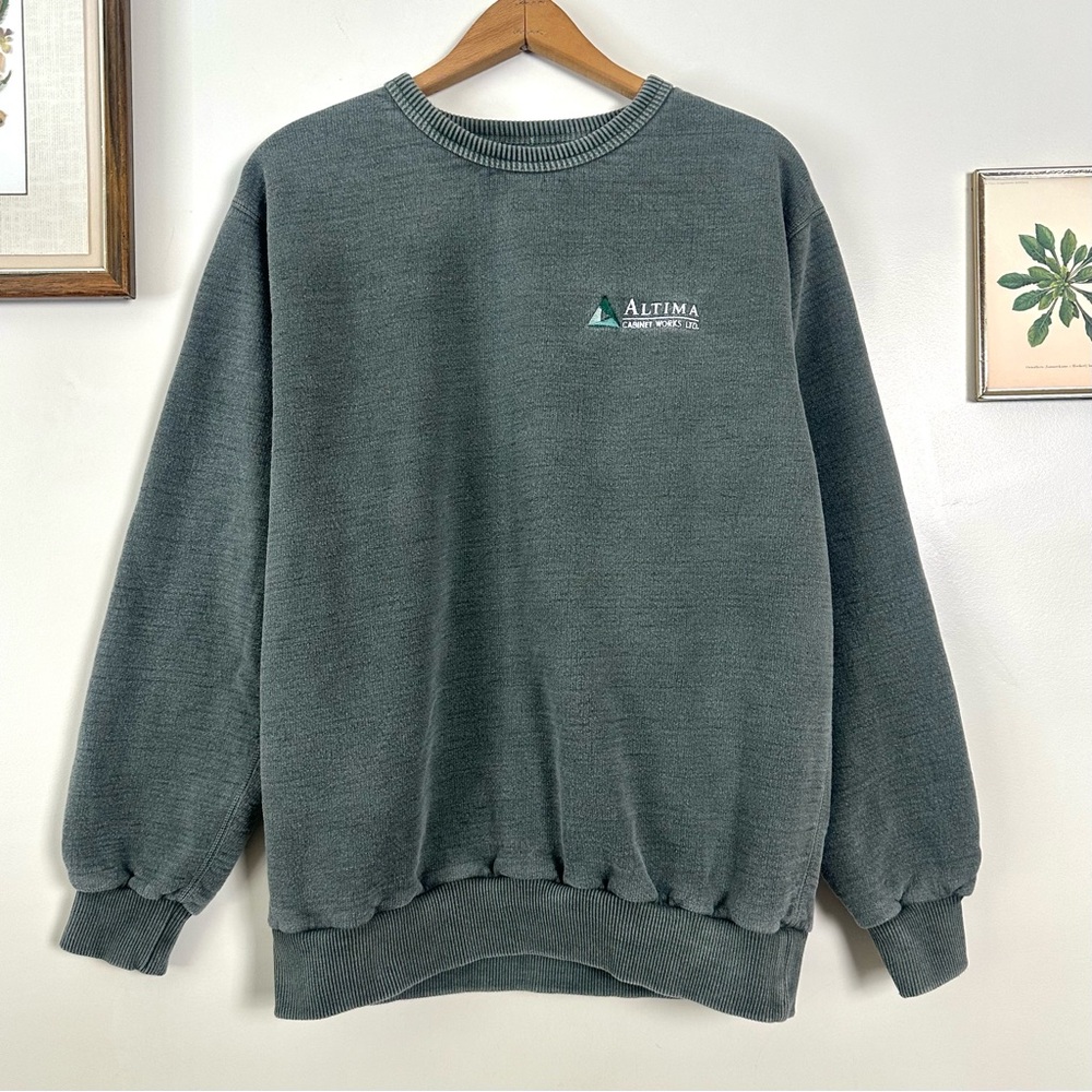 2003 Non Fiction Faded Green Altima Cabinets Crewneck Small